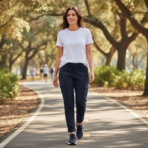 NWOT Athleta Navy Cargo Pants